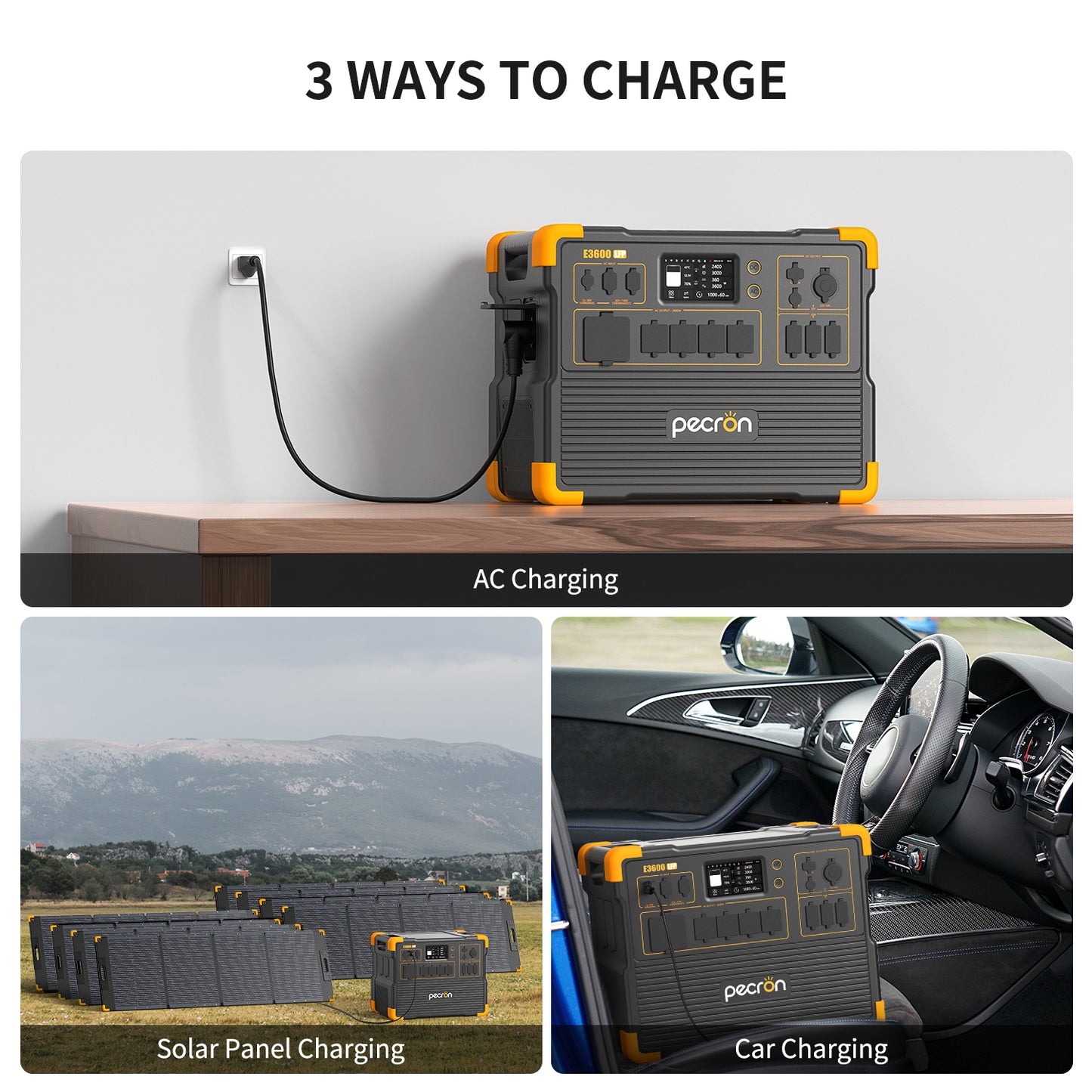 PECRON E3600 LFP PORTABLE POWER STATION