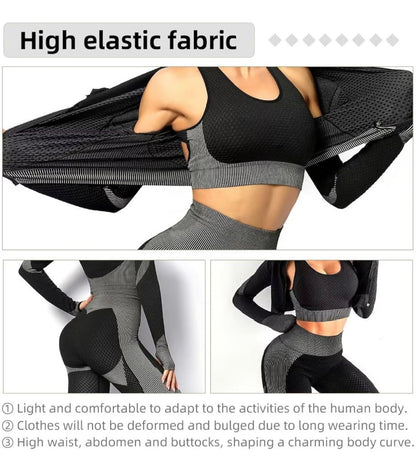3-Piece Seamless Fitness Set (Women)